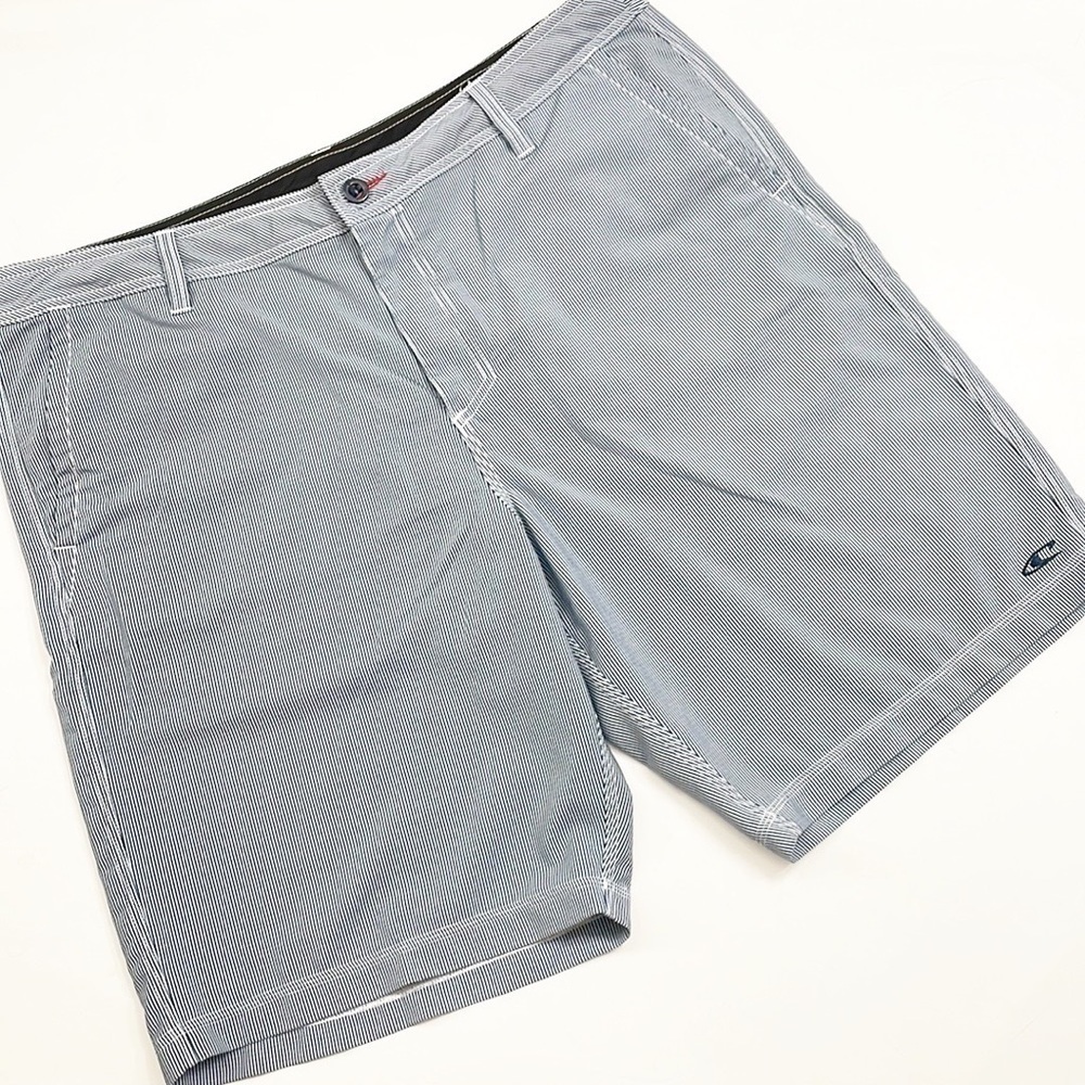 O'Neill blue/white striped hybrid shorts
